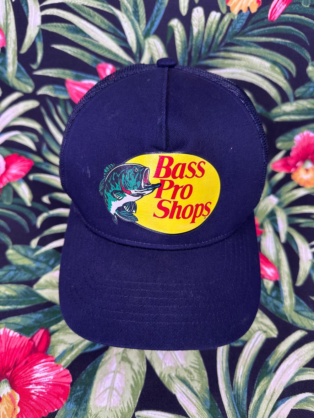 Bass Pro Shops SnapBack Trucker Black Hat Printed Logo